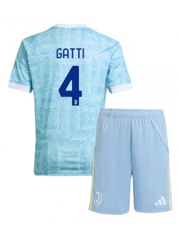 Juventus Federico Gatti #4 Dječji Gostujuci Dres kompleti 2025-26 Kratak Rukavima (+ kratke hlače)